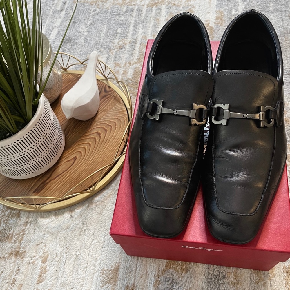 Black Salvatore Ferragamo Dress Shoes
